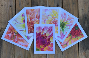 Group shot of Dahlia Cards
