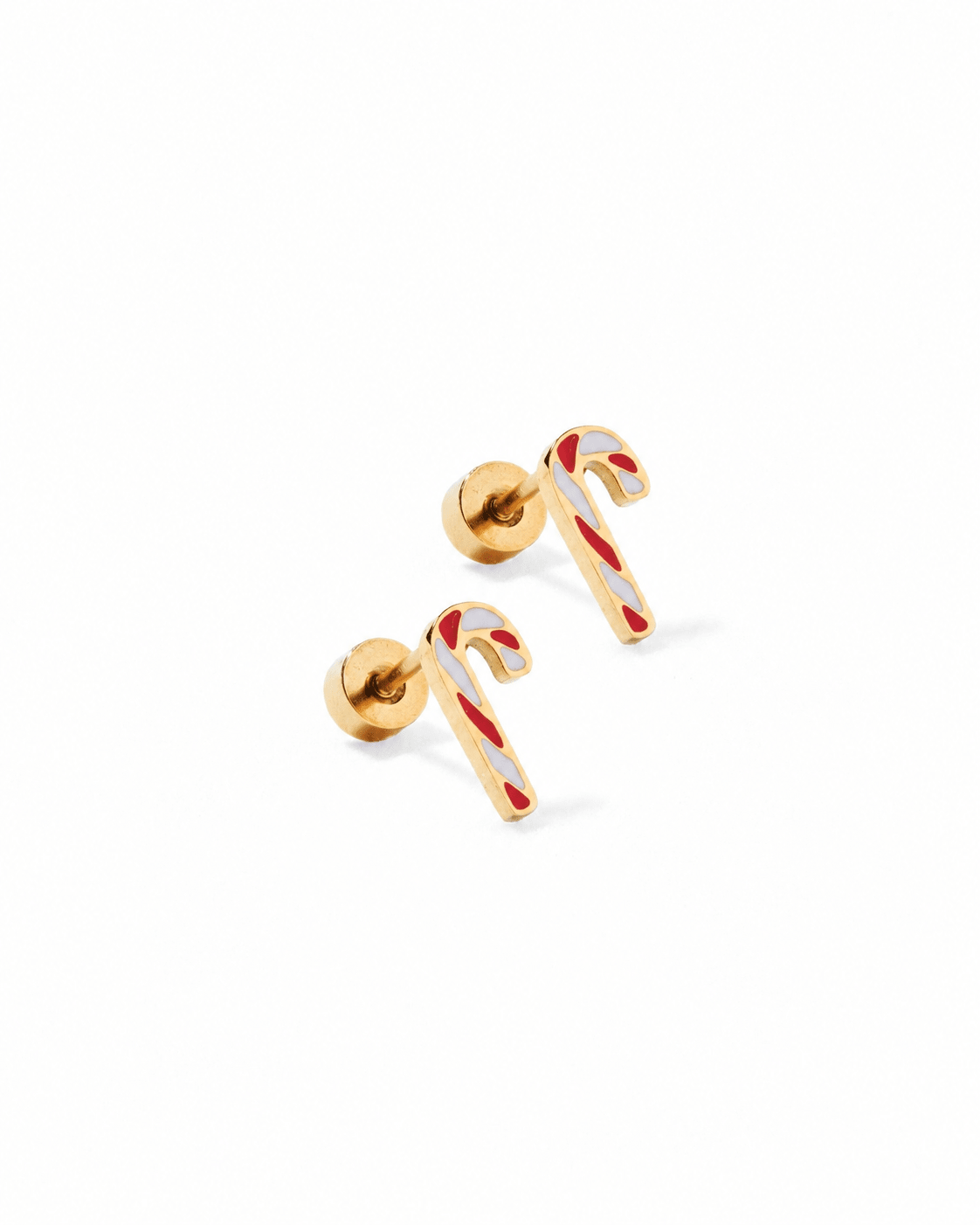 Screwback Stud Earrings - Peppermint Twist
